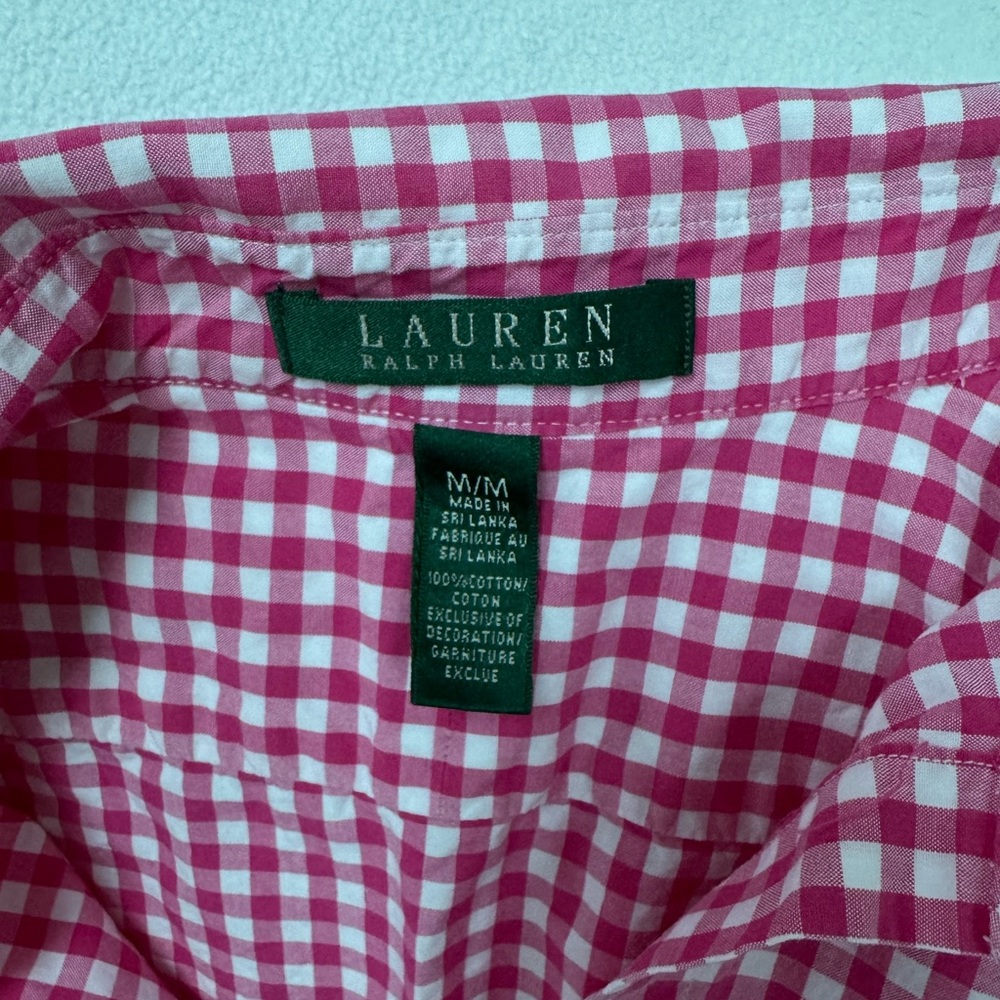 Ralph Lauren Raspberry Check Buttondown, M - image 5